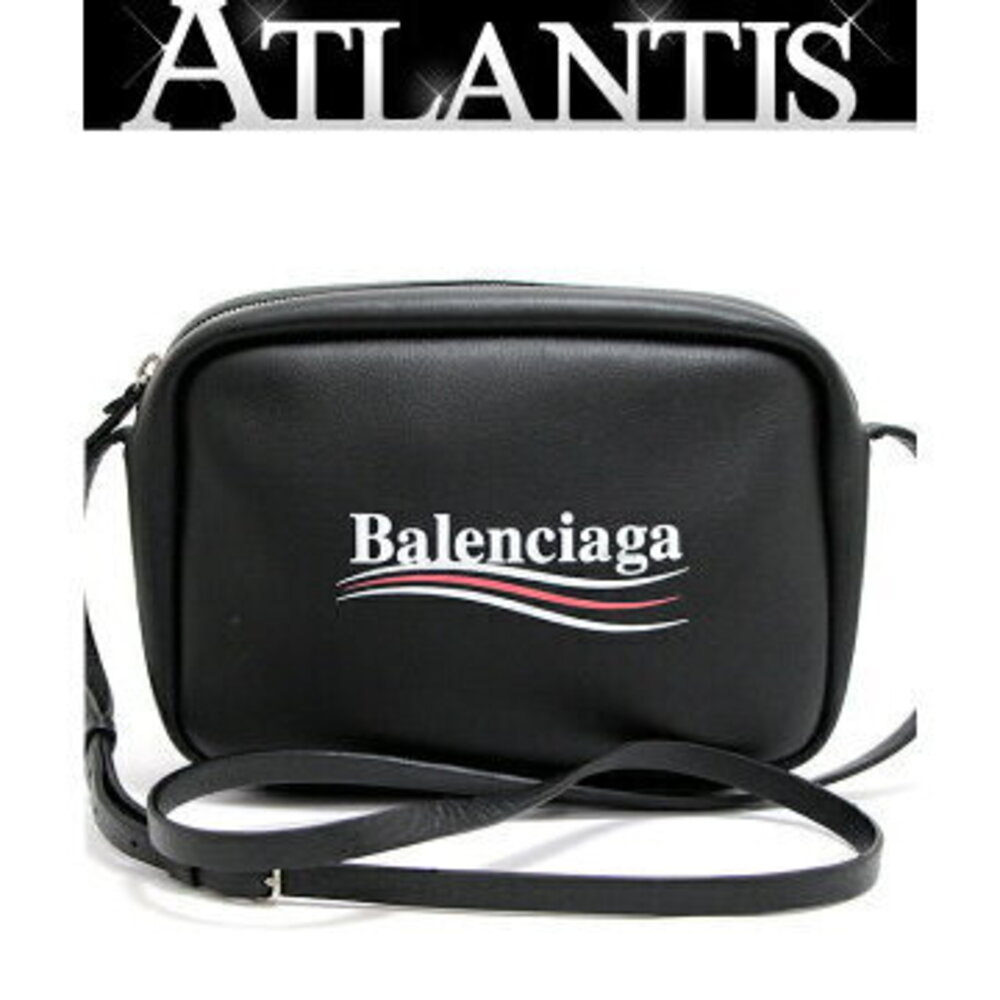 Balenciaga Camera Bag Shoulder Leather Black